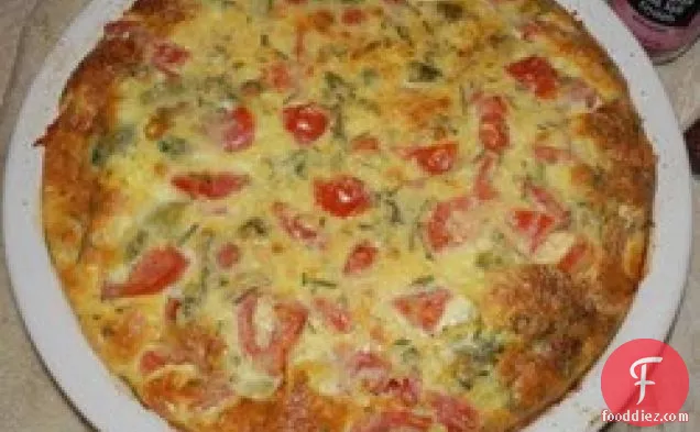 Quiche with Kale, Tomato, and Leek