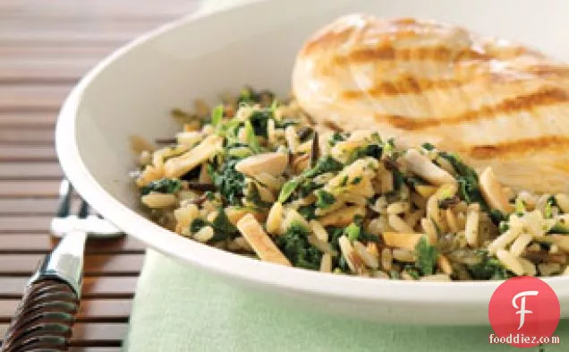 Spinach and Rice with Almonds