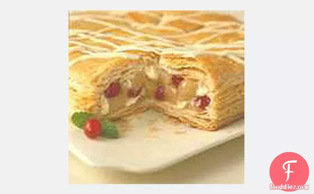 White Chocolate Cranberry-Pear Pastry