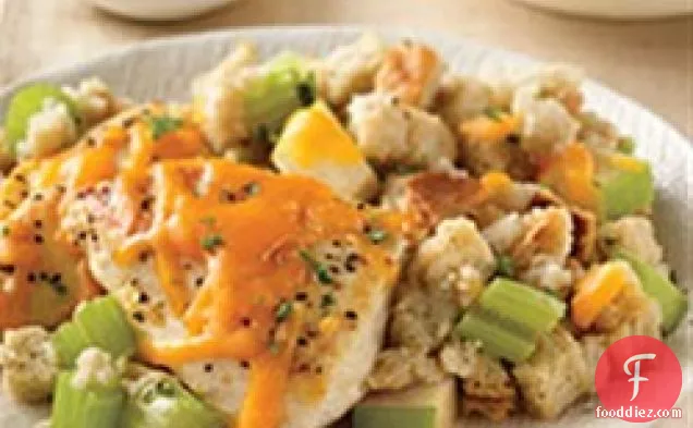 Skillet Chicken and Apple Stuffing