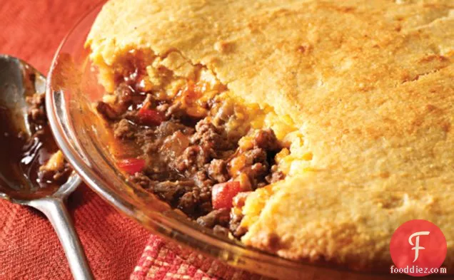 BBQ Beef-Cornbread Pie