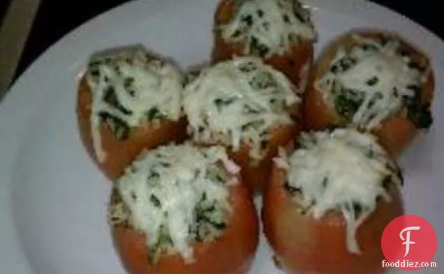 Spinach And Rice Tomato Cups
