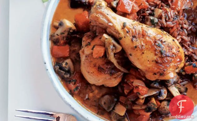 Chicken with Mushrooms and Tomato