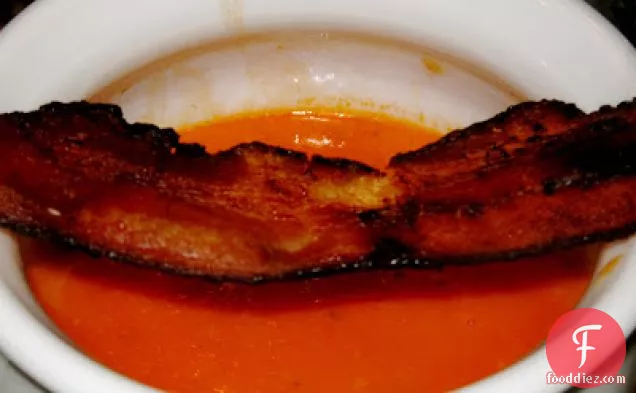 Domestic Diva's Roasted Tomato Soup With Thick Cut Bacon