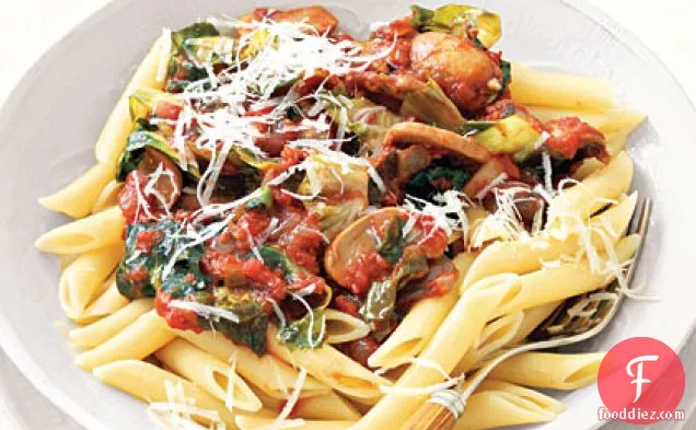 Pasta with Tomato-Mushroom Sauce