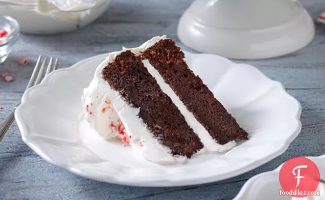 Chocolate-Candy Cane Cake