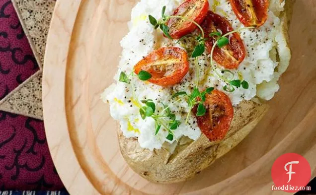 Baked Potato With Ricotta And Tomatoes