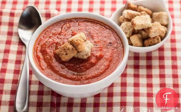 Tomato Soup With Roasted Red Peppers