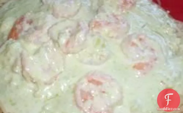 Shrimp in Avocado Cream Sauce