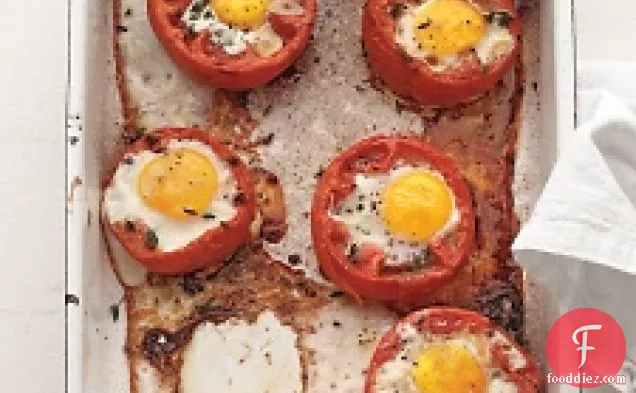 Baked Eggs In Whole Roasted Tomatoes
