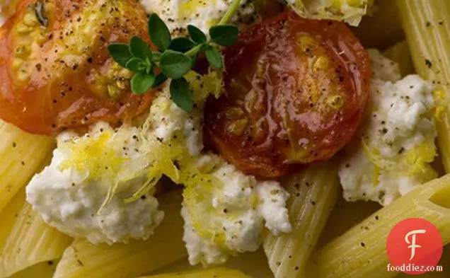 Penne With Roasted Tomatoes And Fresh Ricotta