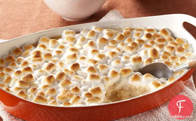 Caramel-Rice Pudding with Marshmallow Topping