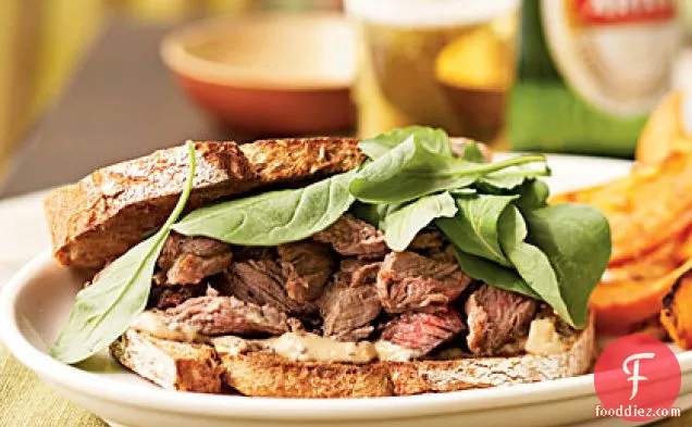 Steak Sandwiches with Worcestershire Mayonnaise