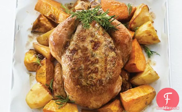 Herb and Cheese Stuffed Roast Chicken