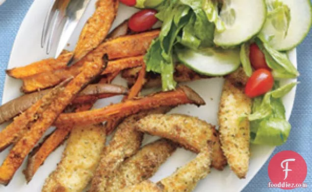 Oven-baked Fish And Sweet Potato Fries