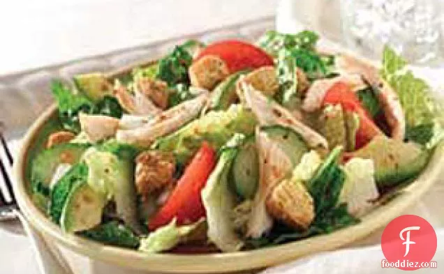 Roasted Red Pepper Chicken and Avocado Salad
