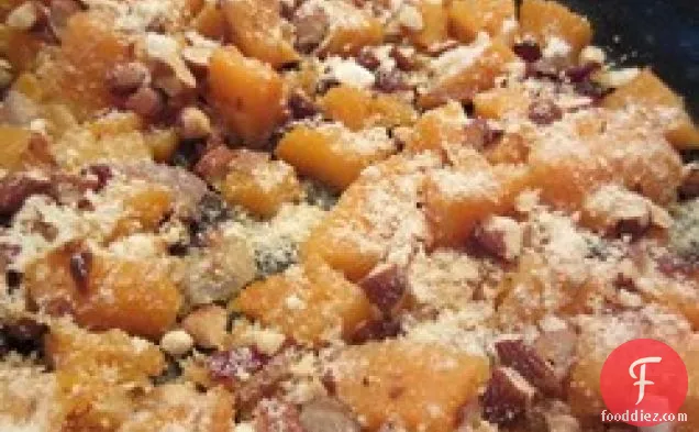 Butternut Squash With Cranberries and Almonds
