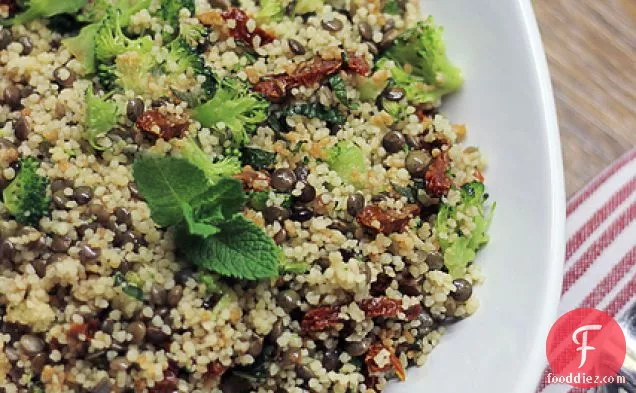 Lentils, Broccoli And Sun Dried Tomatoes Couscous