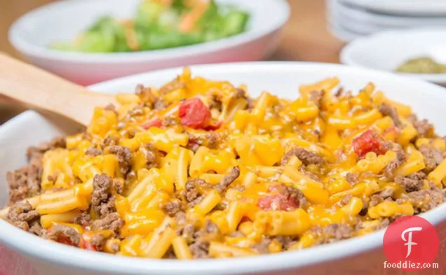 Cheddar Macaroni Ground Beef Casserole