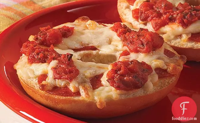 Kids-Only Pepperoni Pizza Bagels