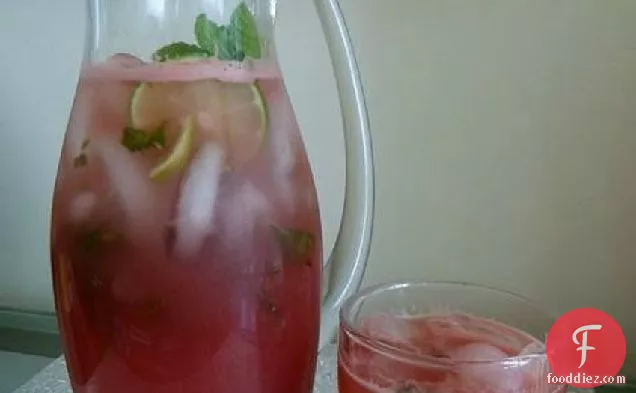 Watermelon Juice With Limes And Fresh Mint