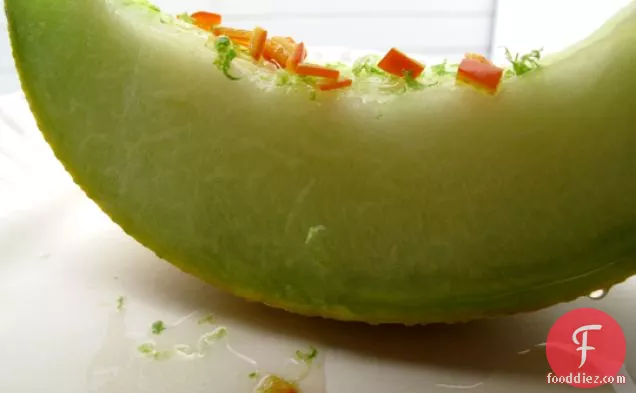 Melon With Lime-chile Syrup