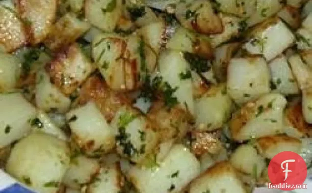 Cilantro and Garlic Potatoes