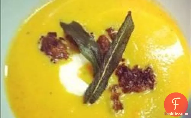 Butternut Squash Soup With Sage and Sausage