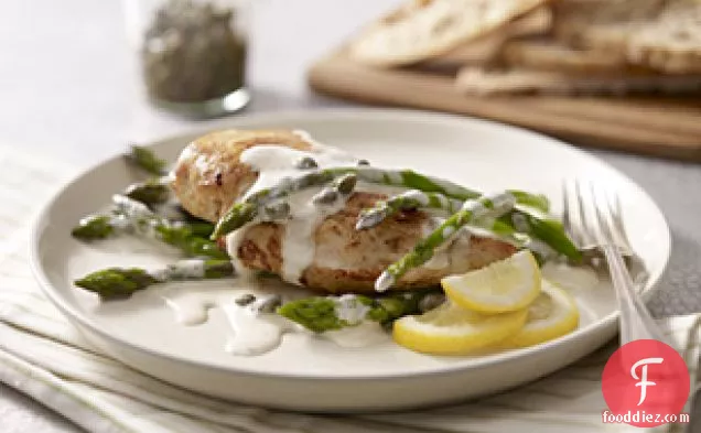 Easy Lemon Chicken Piccata with Asparagus