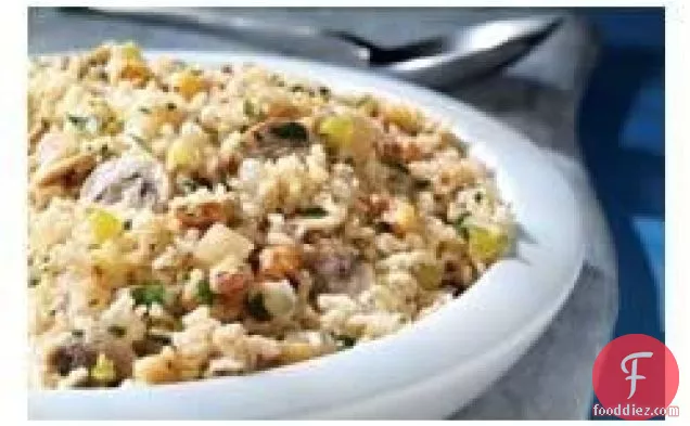Quick Brown Rice and Mushroom Pilaf