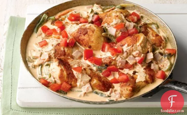 Chicken with Creamy Roasted Poblanos