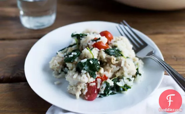 Risotto with Chicken and Spinach