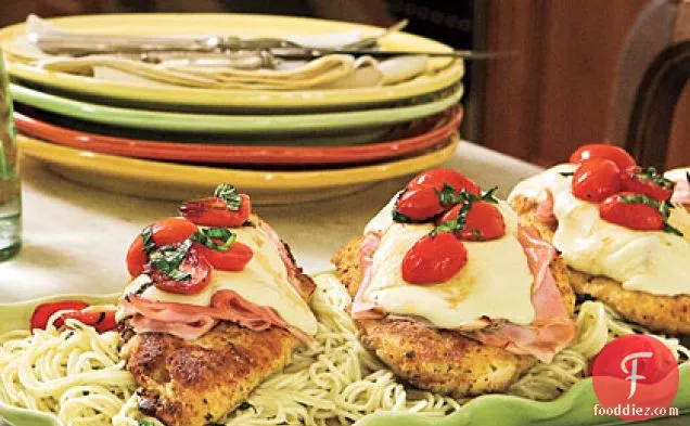 Pan-Fried Chicken-and-Ham Parmesan