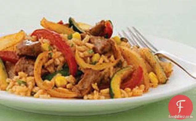 Mexican Pork with Vegetable Rice