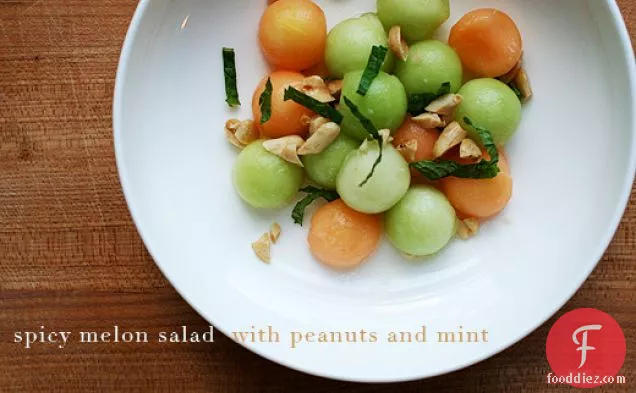 Spicy Melon Salad With Peanuts And Mint