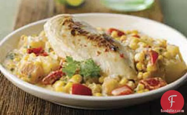Chicken with Creamy Corn and Potatoes