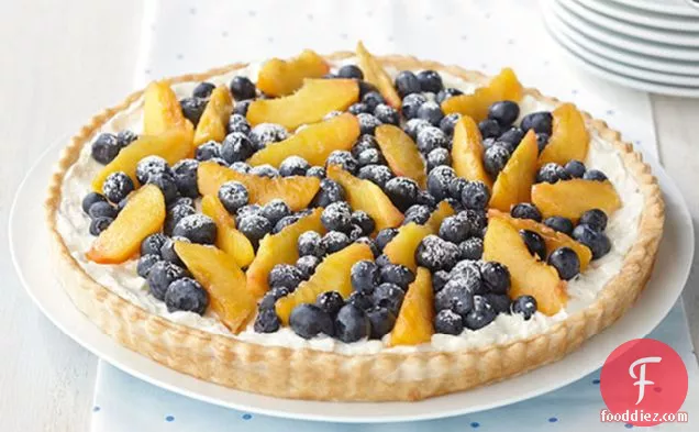 Blueberry & Peach Cream Tart