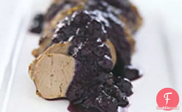Grilled Pork Tenderloin with Port Blueberry Compote