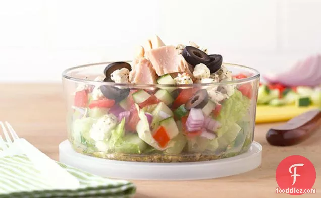 Tuna-Topped Chopped Salad-to-Go