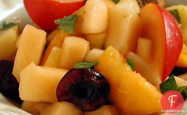 Summer Fruit Salad with Lemon-and-Honey Syrup