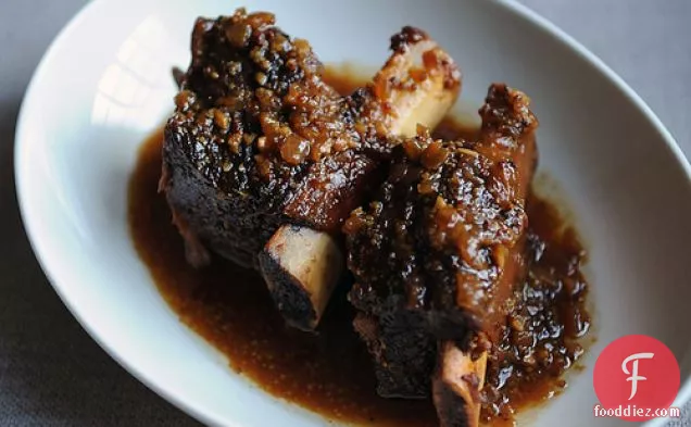 Short Ribs With Beer And Buckwheat Honey