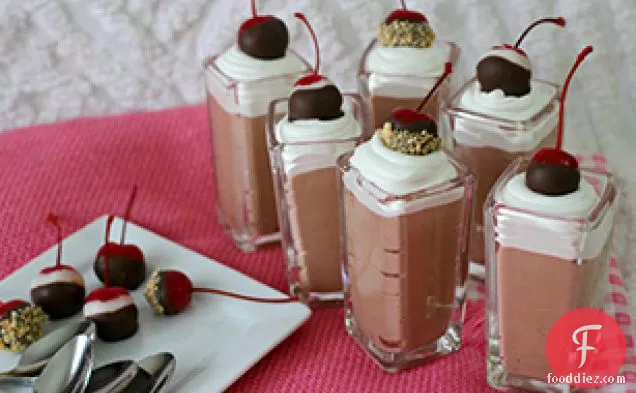 Chocolate Mousse with Marshmallow Topping