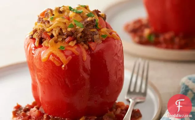 Mexican Stuffed Peppers for Two