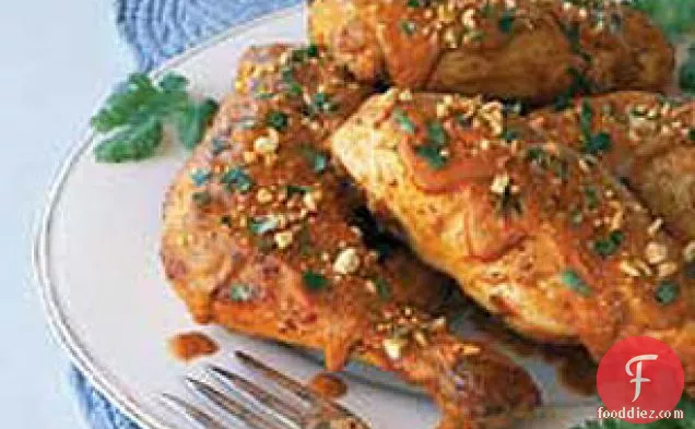 Braised Chicken in Peanut-Mole Sauce