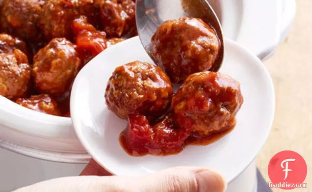 Barbecue-Cheddar Meatballs