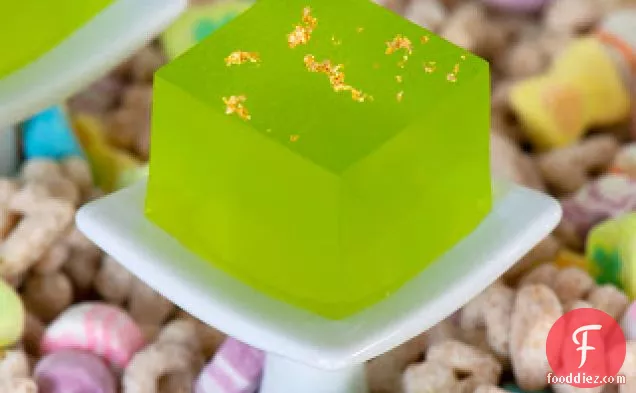 Pear Melon Martini Jelly Shot (aka Lucky-tini)