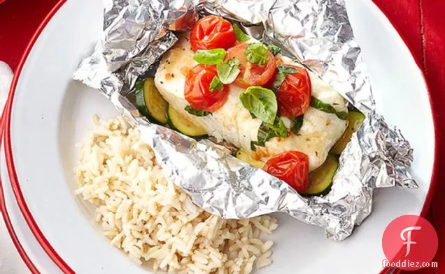 Grilled Fish & Vegetable Packets