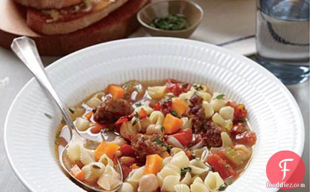Chickpea and Sausage Minestrone