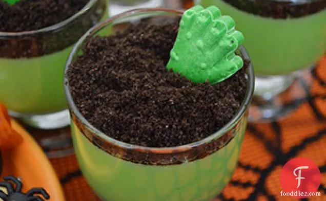 Zombie Hand Pudding Cups