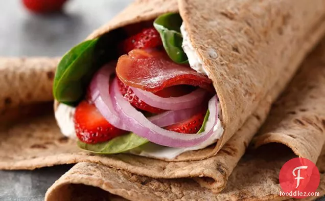 Bacon-Berry Flatbread Wrap